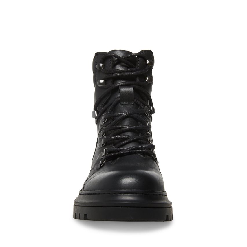 Black Steve Madden Monty Leather Men's Ankle Boots | PH 1536WBO